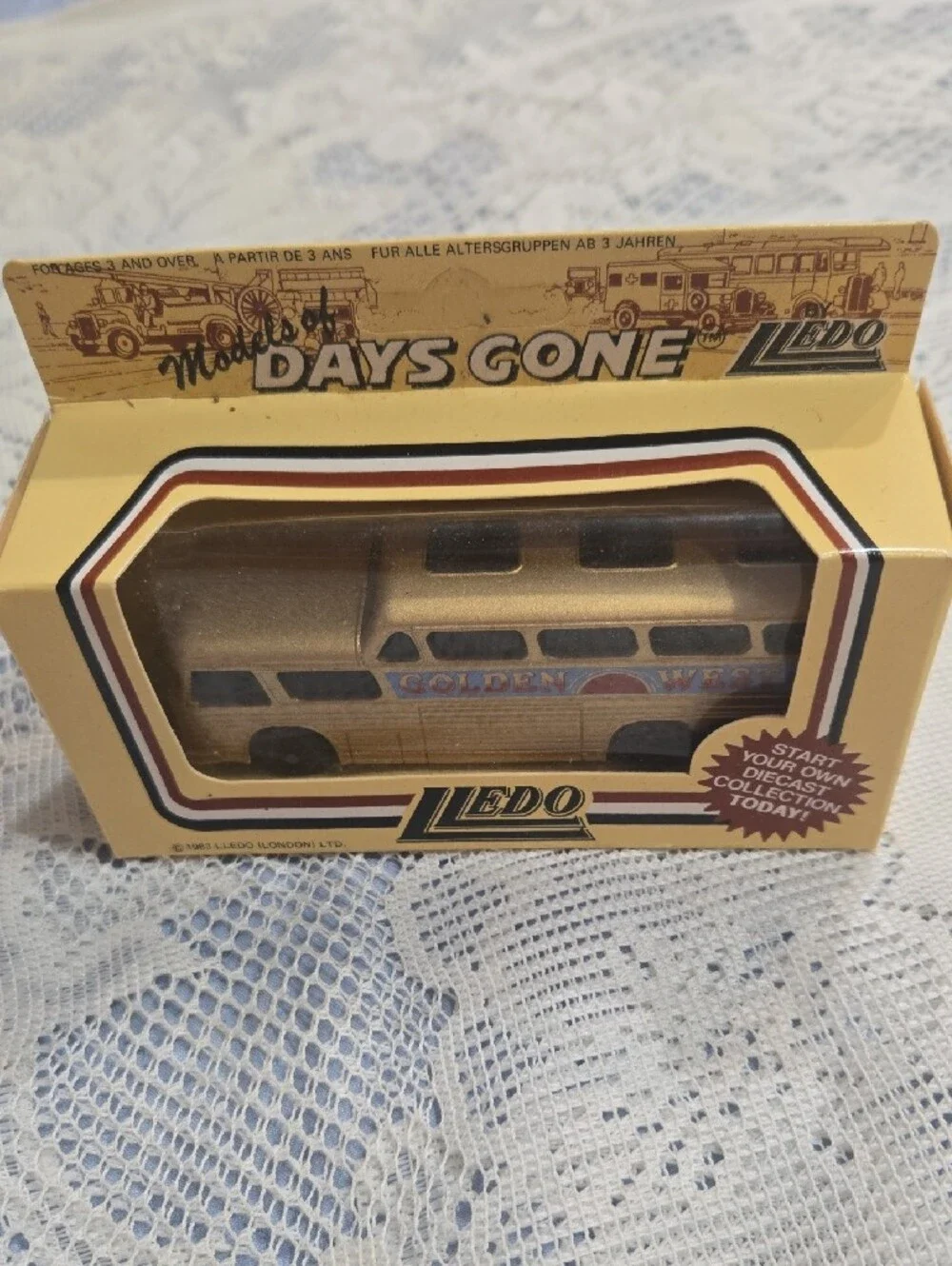 Lledo Golden West Gold Diecast Bus Toy - Kids Toys
